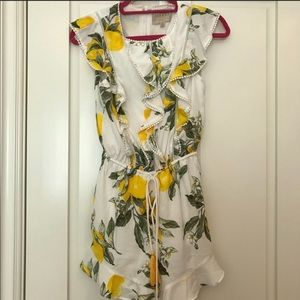 Moon River Lemon Romper XS